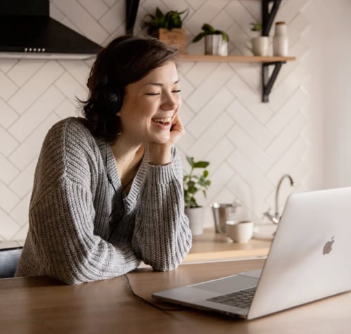 image showing a woman in videocall